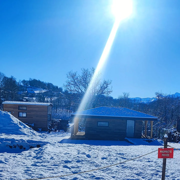 La location de notre Cabane sur pilotis vers Lourdes